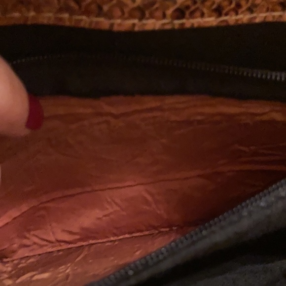 Snakeskin convertible clutch and matching wallet
